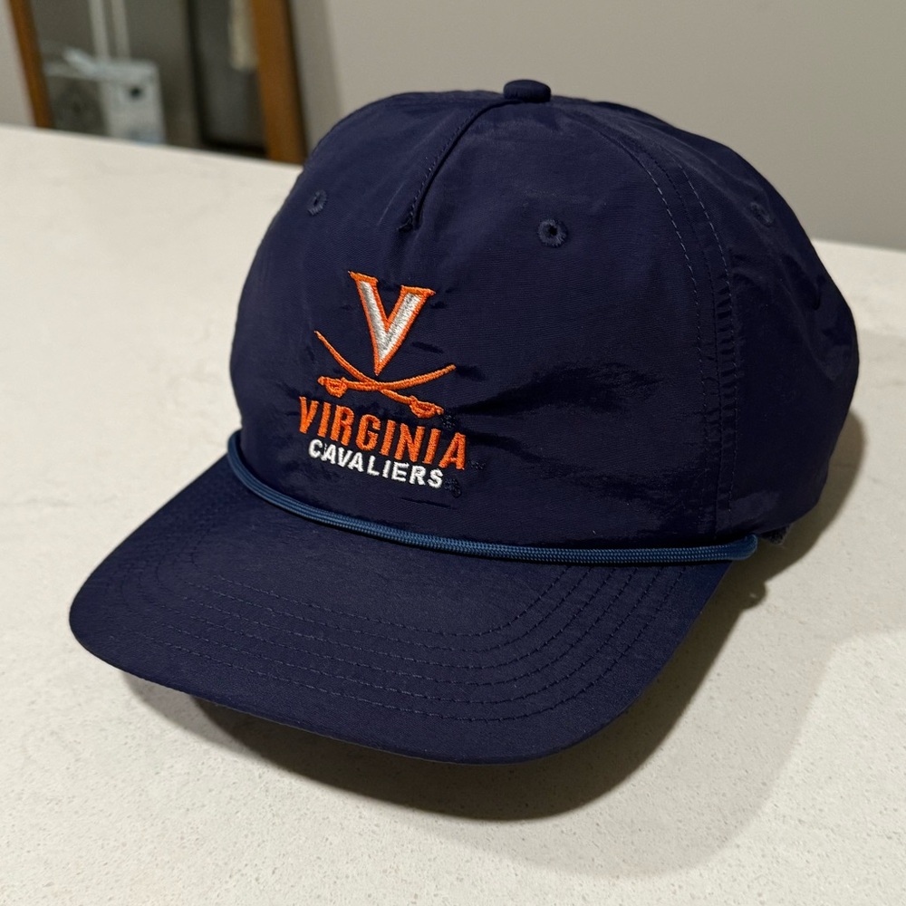 UVA snap back unstructured rope hat
